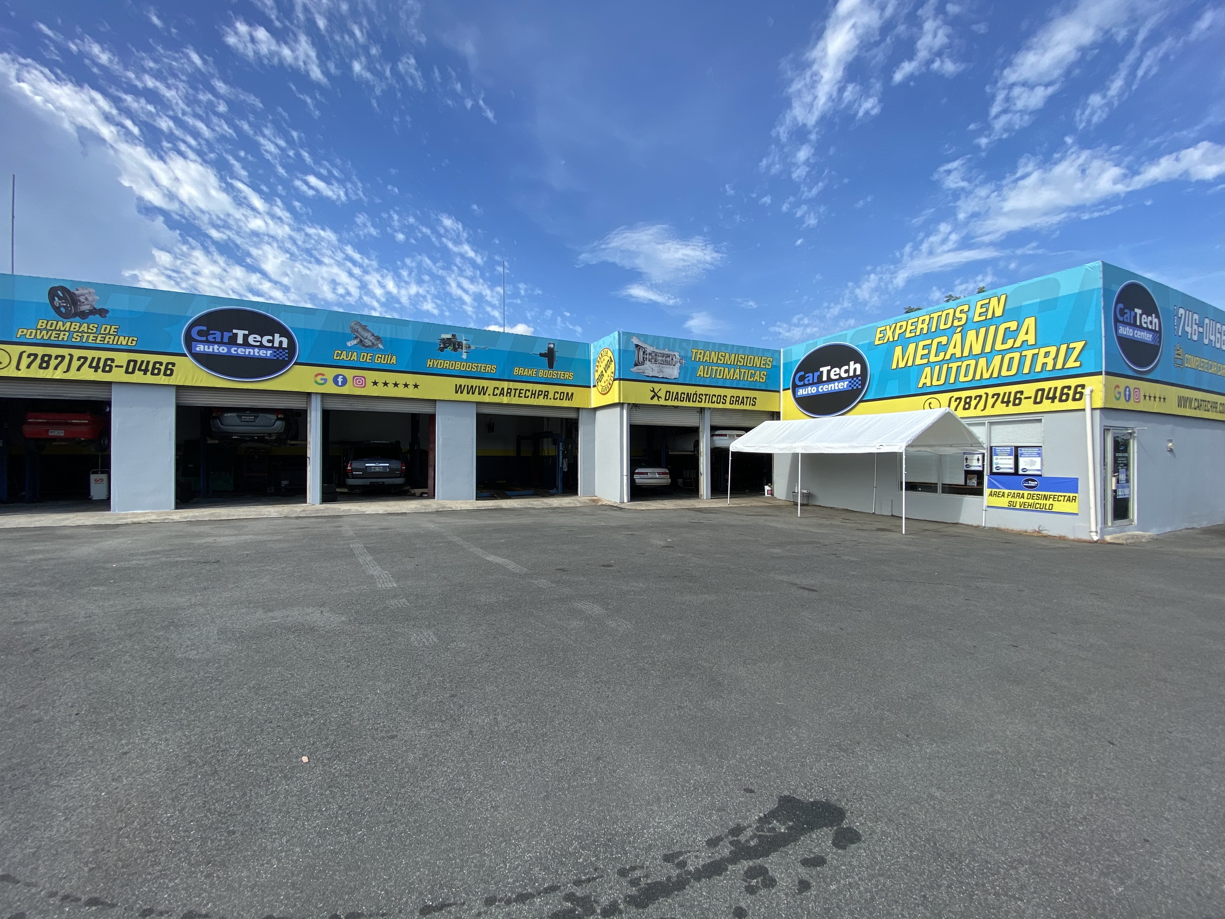 Street view of auto repair shop